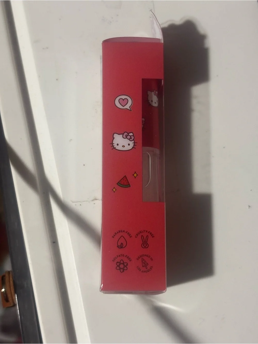 Hello Kitty Kawaii Kiss Lip Oil - Red Packaging & Clear Shimmer